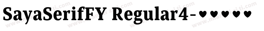 SayaSerifFY Regular4字体转换